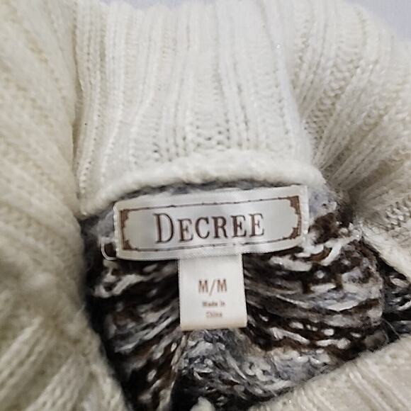 Decree Womens Button Front Cardigan Sweater Top Grannycore Cozy Long Sleeve Med - Picture 4 of 5